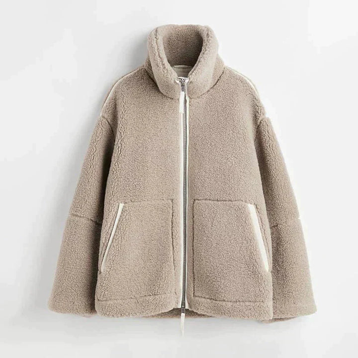Viloria | Zip-Up Teddy Jacket