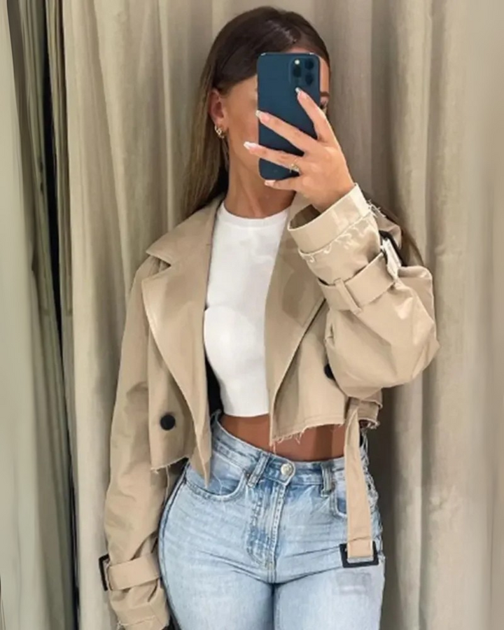 Claire | Cropped Trench Coat