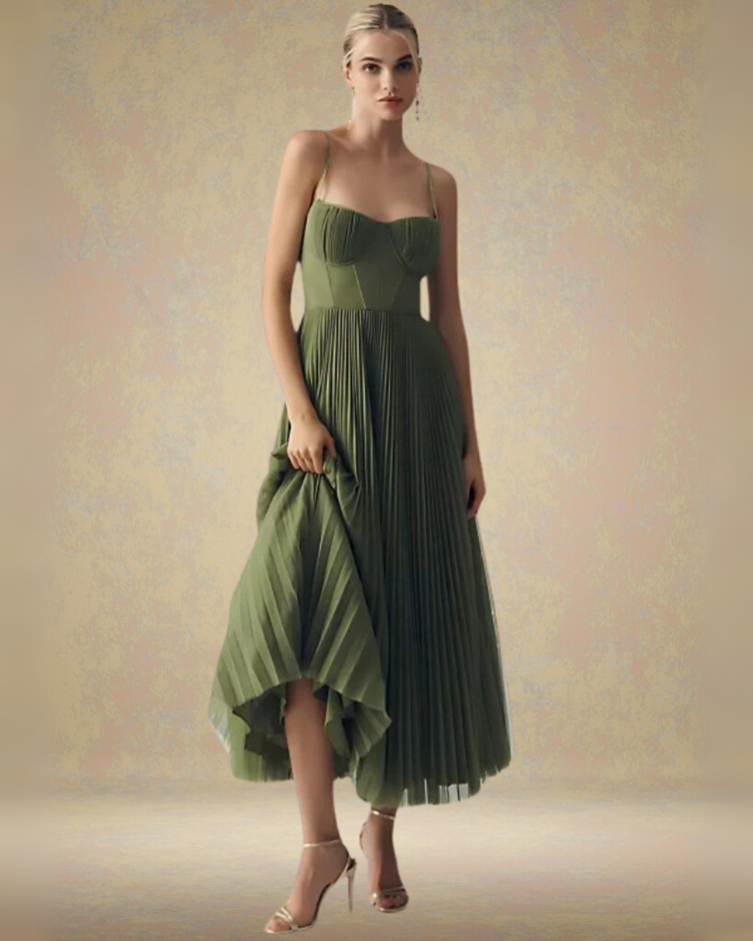 Veronica | Sculpted Pleat Dress