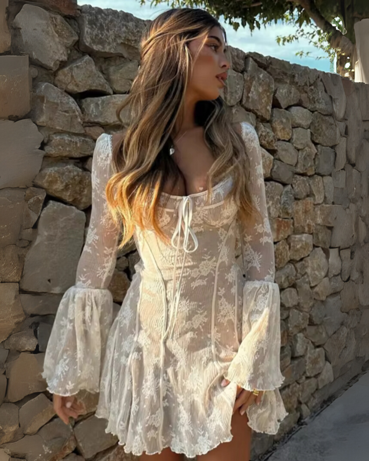 Belle | Floral Lace Mini Dress