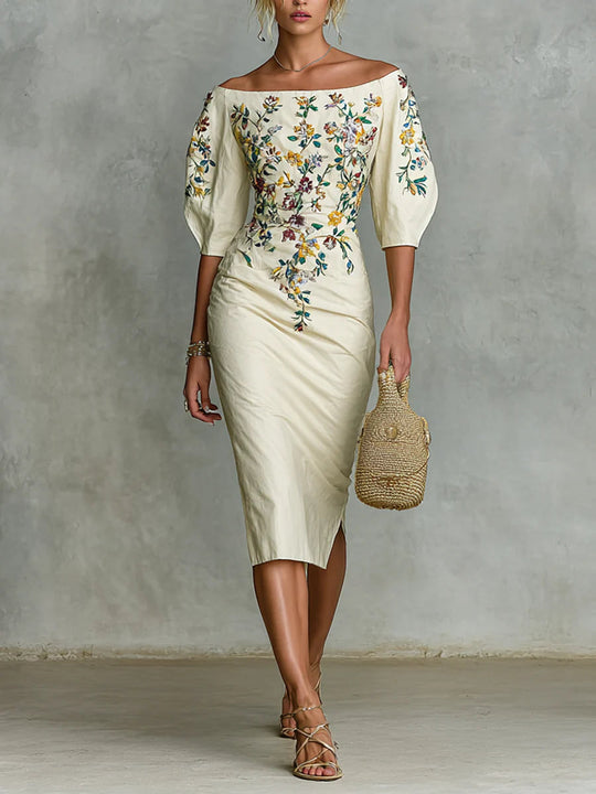 Joelle™ Off Shoulder Floral Dress
