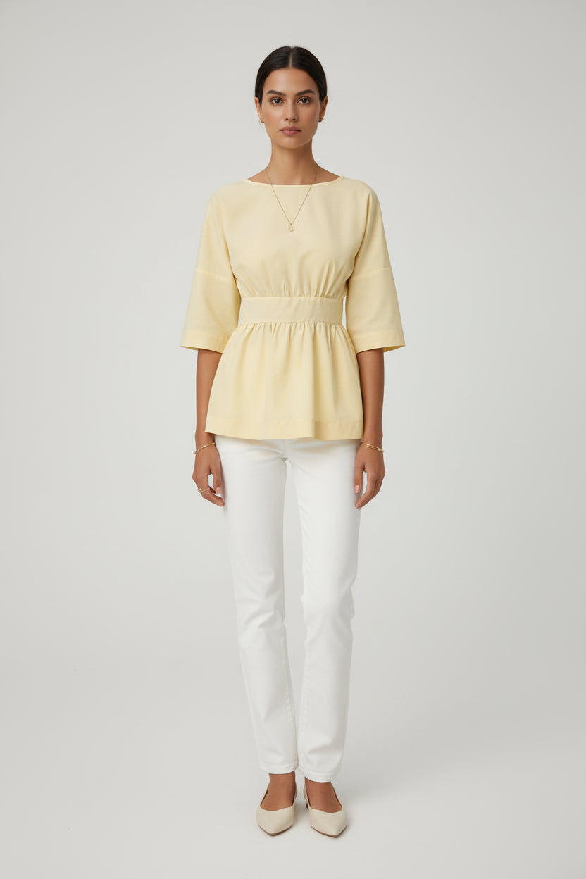 Women's French Style Lace-Up Backless Shirt Top