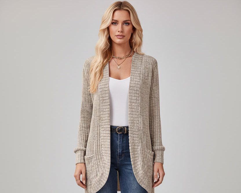 Women's Patchwork Long Sleeve Cardigan Jacket