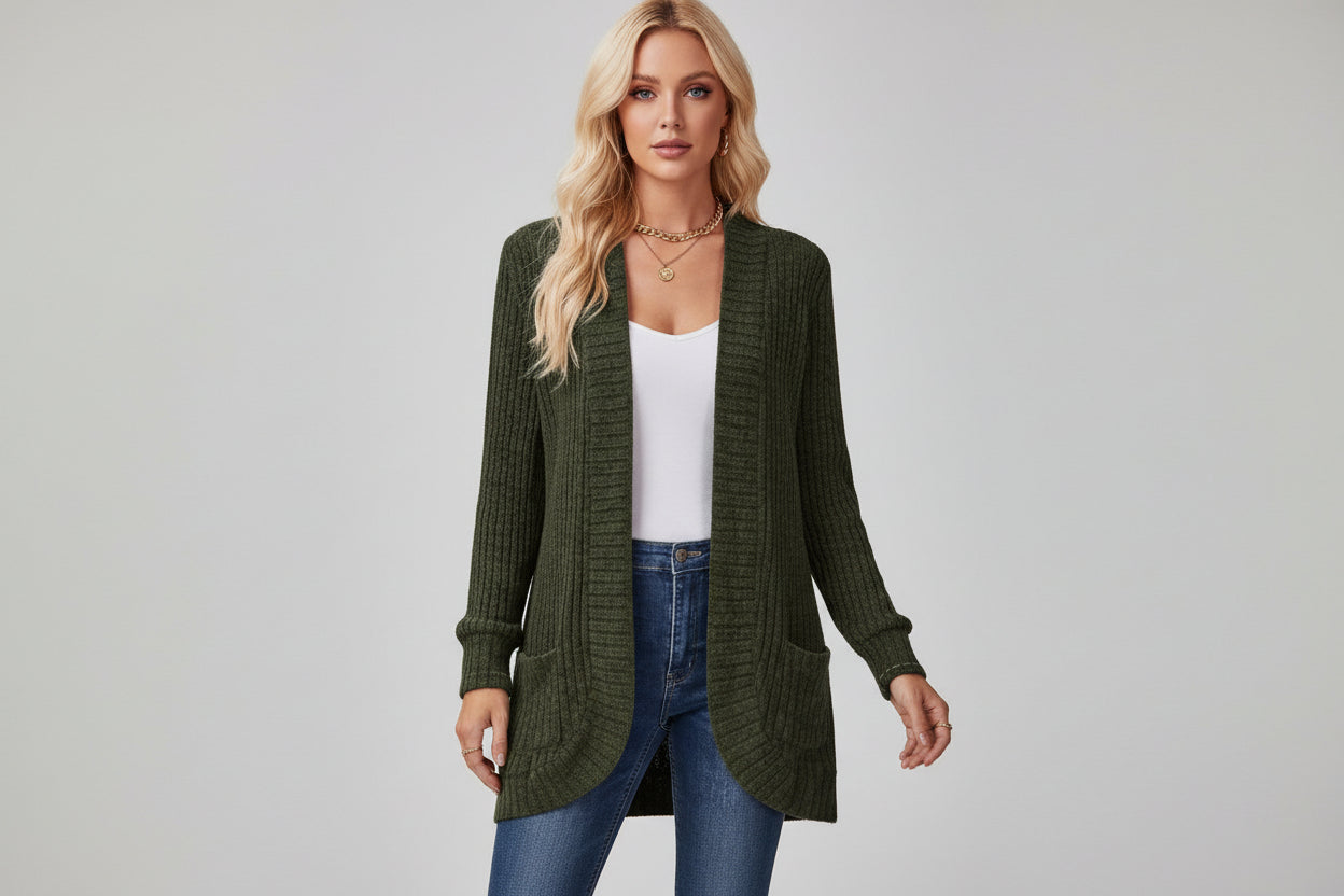Women's Patchwork Long Sleeve Cardigan Jacket