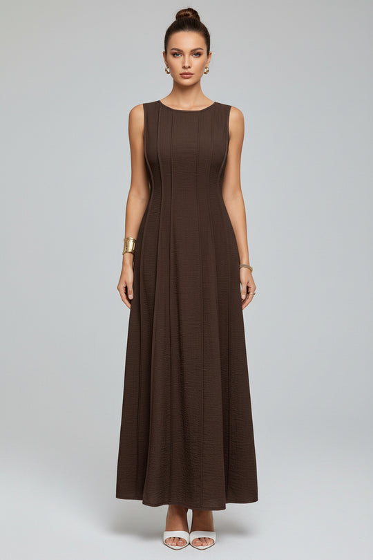Women’s Sleeveless Pleated Maxi Dress