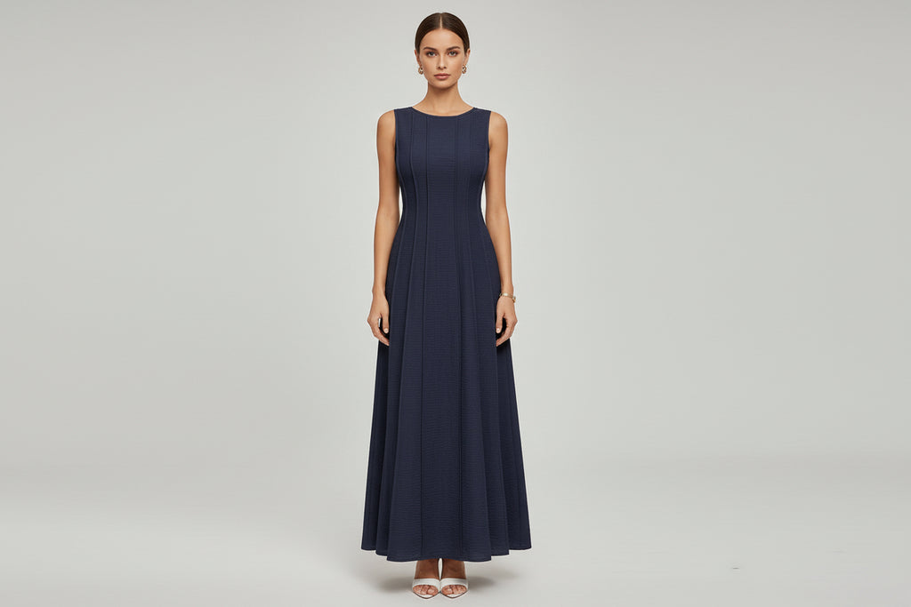 Women’s Sleeveless Pleated Maxi Dress
