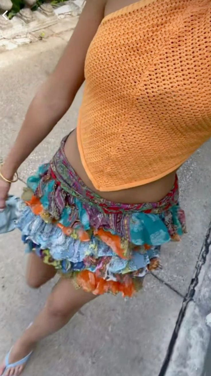 Verena | Vibrant Patchwork Skirt