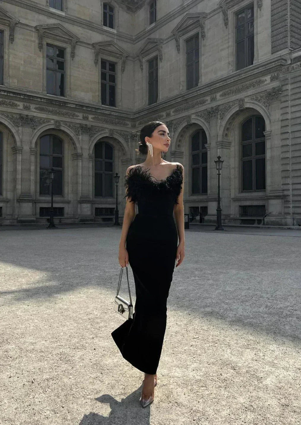 Zosia | Robe en Plumes Noires
