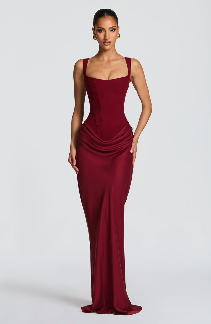 Beatrice Maxi Dress - Burgundy
