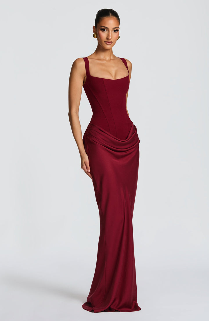 Beatrice Maxi Dress - Burgundy