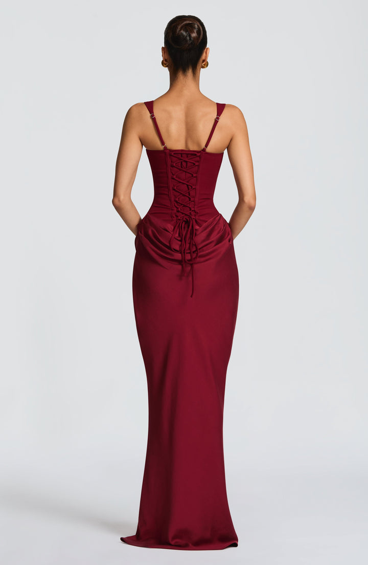 Beatrice Maxi Dress - Burgundy