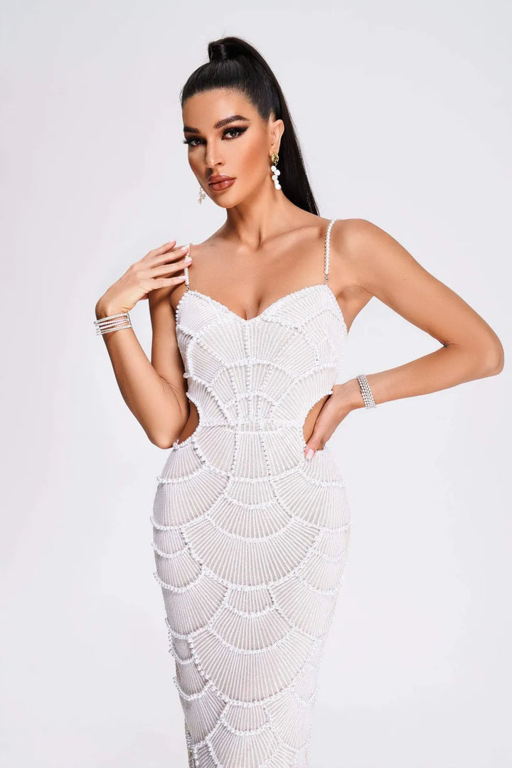 Halvina | Embroidered Cutout Dress