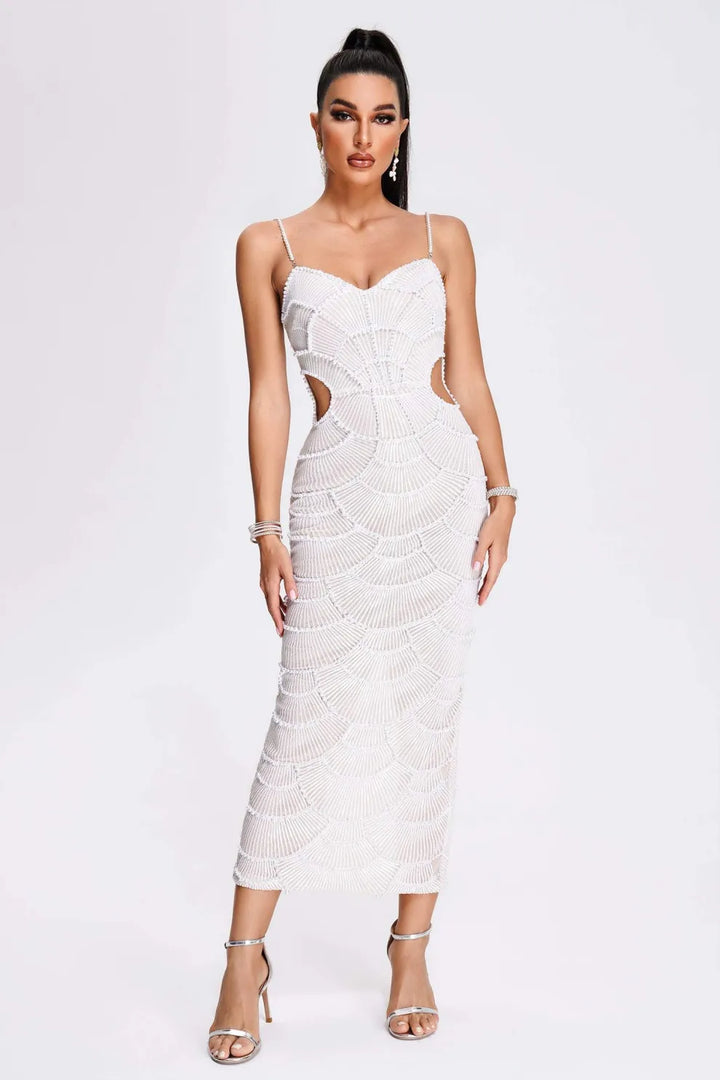 Halvina | Embroidered Cutout Dress