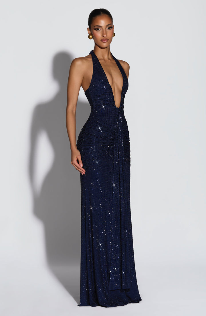 Genevieve Maxi Dress - Navy Sparkle