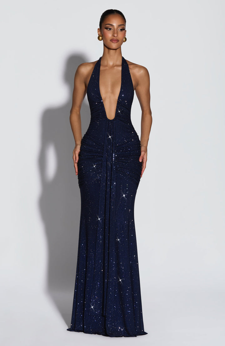 Genevieve Maxi Dress - Navy Sparkle