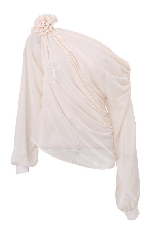Gudrun | One-Shoulder Draped Top