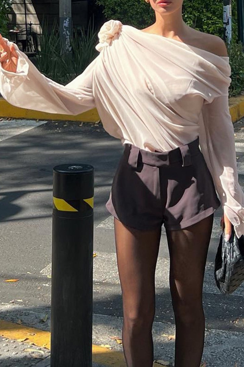 Gudrun | One-Shoulder Draped Top