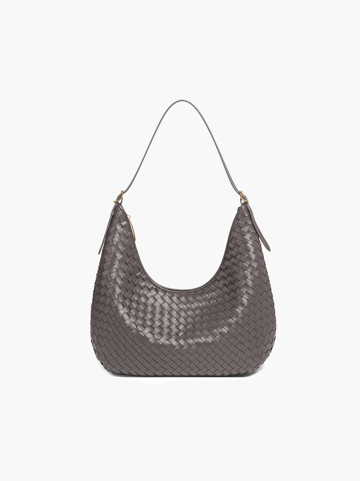 Araminta | Woven Leather Hobo Bag