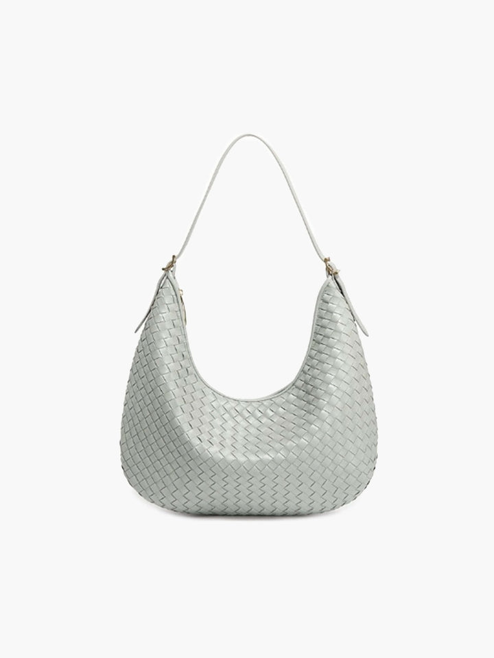 Araminta | Woven Leather Hobo Bag