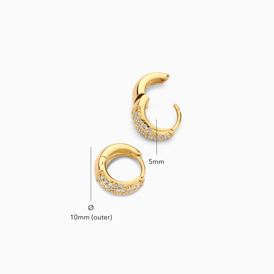 Joscelyne | Shimmering Pavé Hoops
