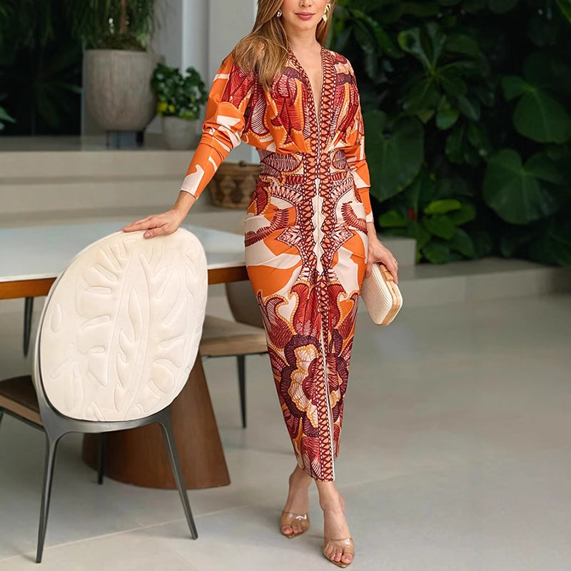 Blysse™ Elegant V-Neck Dress