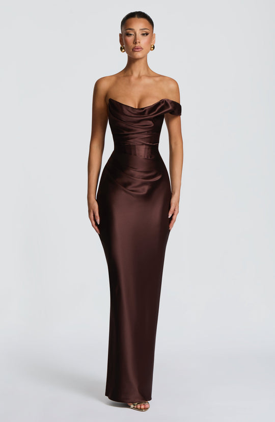 Thalassa Maxi Dress - Plum Brown