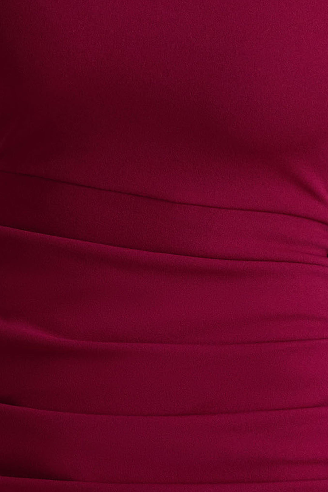 Zaya | Burgundy Long Sleeve Mini Dress With Drape