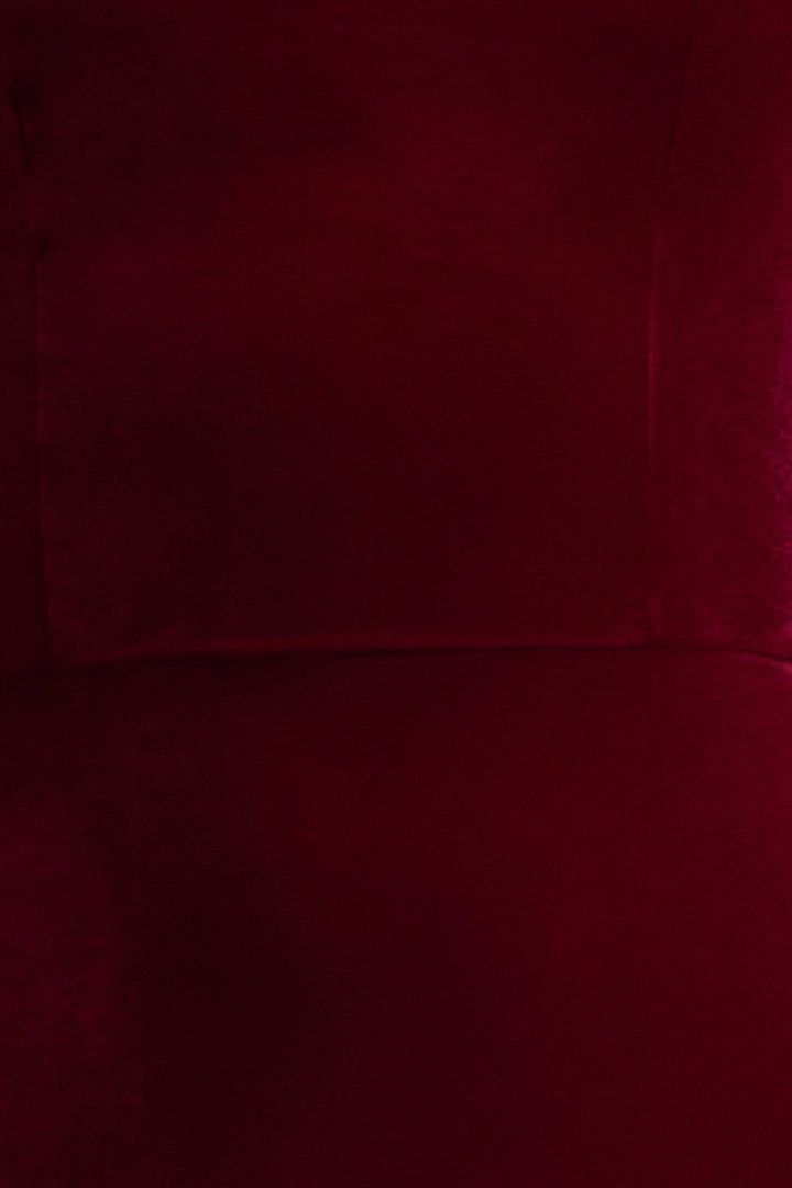 Illusion | Burgundy Velvet Bandeau Maxi Dress With Bow Detail