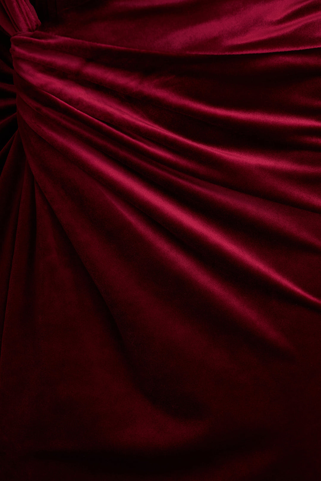 Fay | Berry Velvet Corset Style Knot Maxi Dress