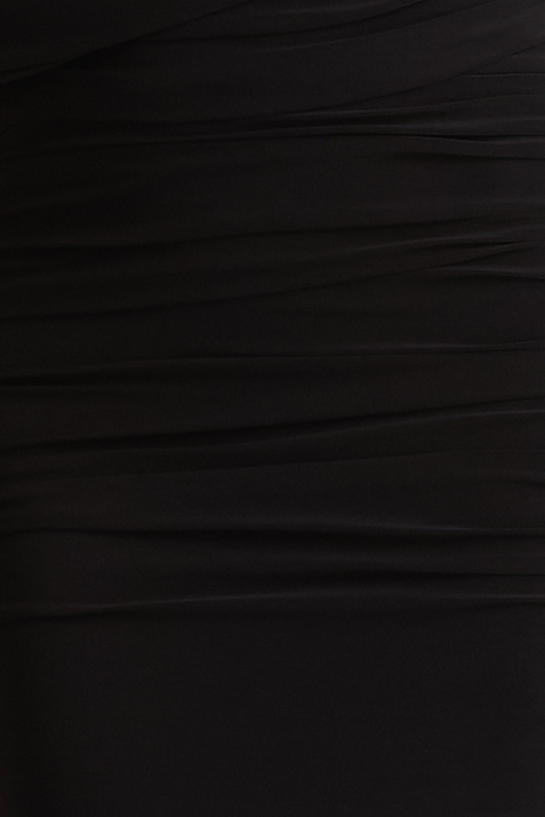 Glitz | Black High-Neck Maxi Dress With Cape Sleeve and Ruched Detail