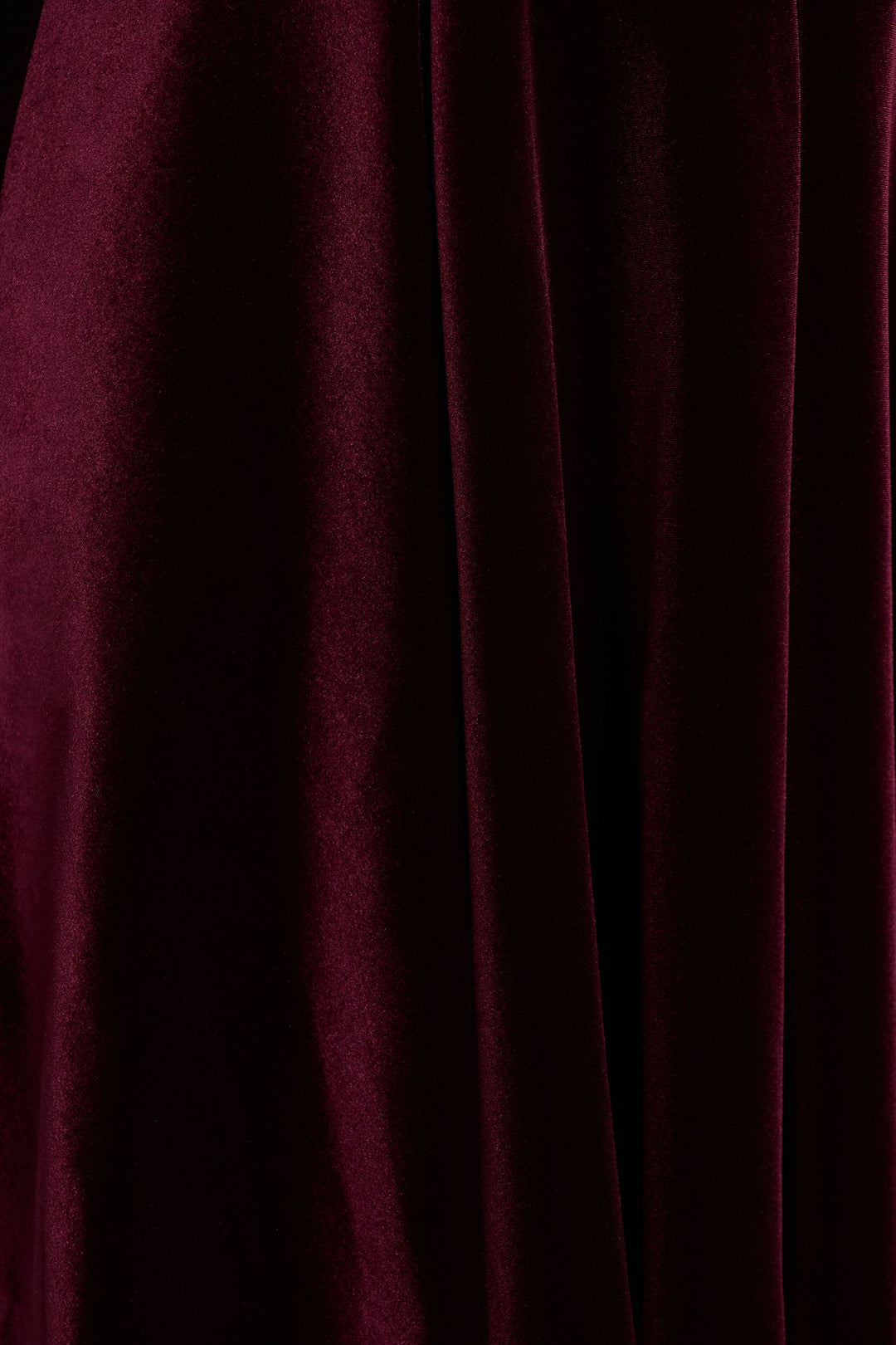 Mina | Burgundy Velvet And Satin Bandeau Skater Mini Dress