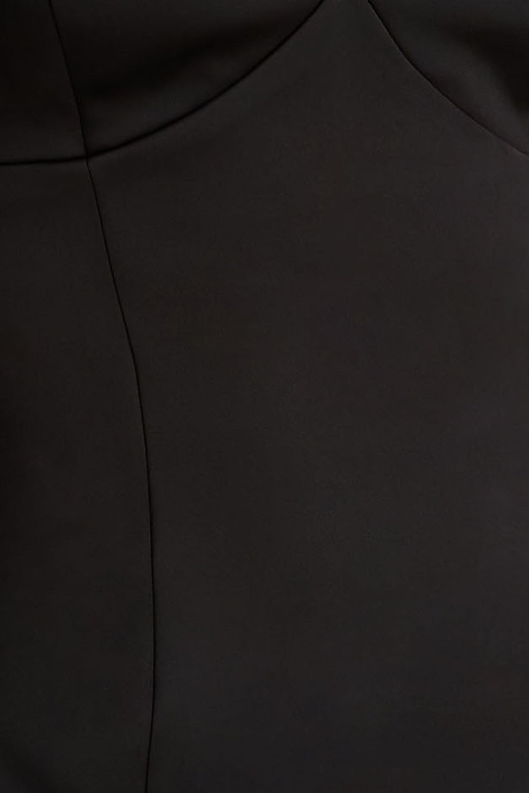 Elara | Black Satin Plunge-Neck Mini Dress