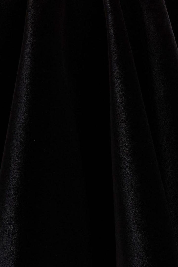 Mirage | Black Velvet Halter-Neck Mini Dress With Skater-Skirt