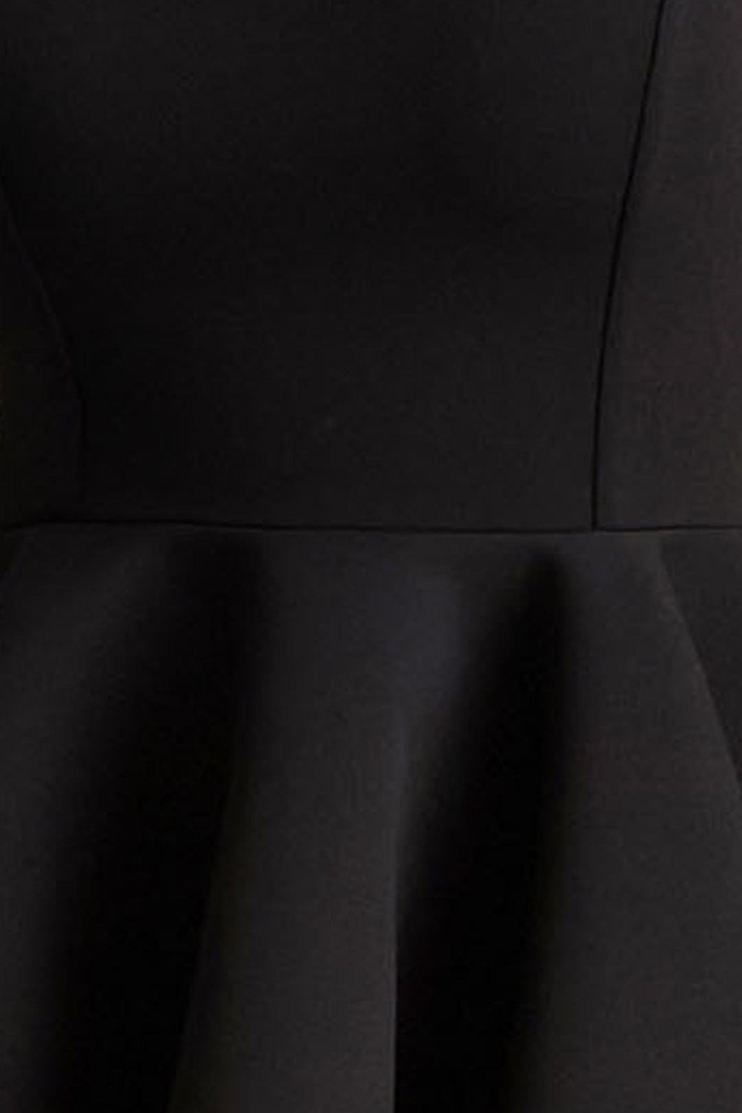 Malia | Black Sweetheart-Neck Skater Mini Dress