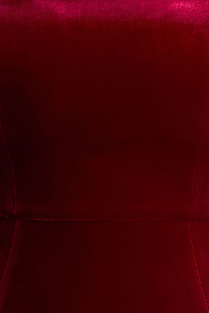 Irresistible | Burgundy Velvet Square-Neck Mini Dress