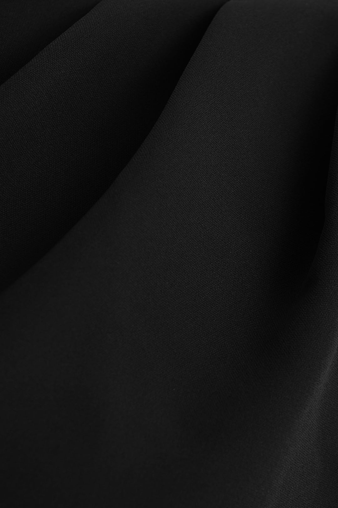 Sorenia | Black High-Neck Jumpsuit With One-Cape Sleeve